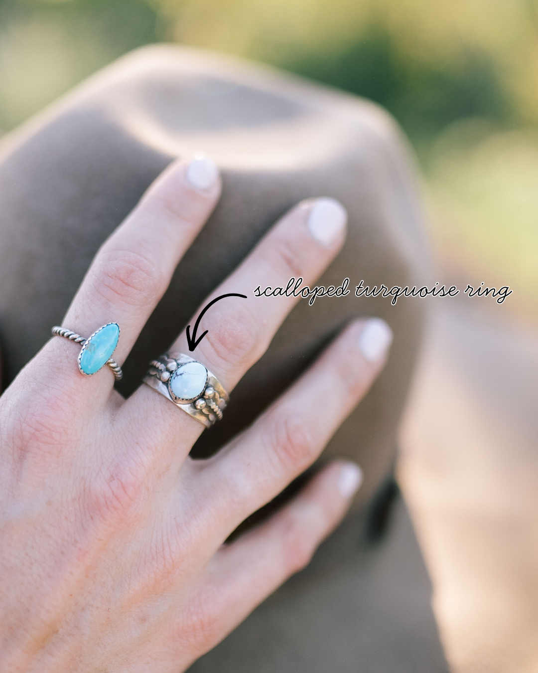 Scalloped Turquoise Ring